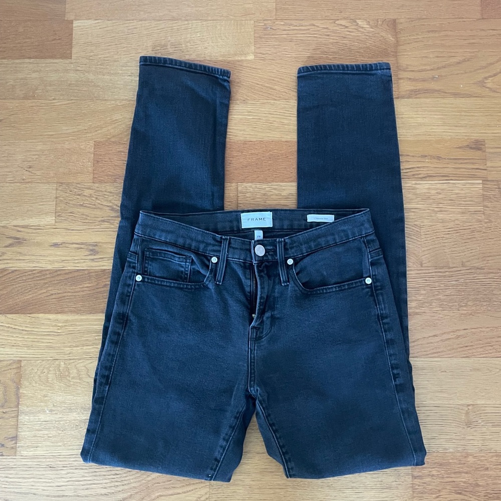 Frame Denim Men's Slim Jeans in Black - Picture 3 of 3